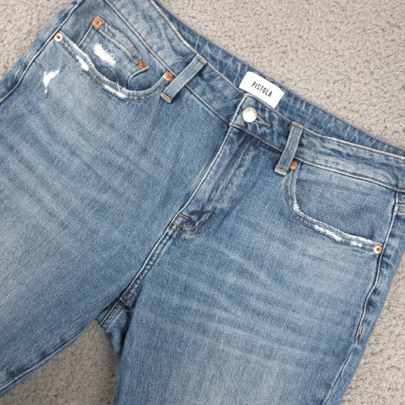 pistola Denim - Pistola Womens Jeans Size 29 Distressed Light Wash Denim Casual
